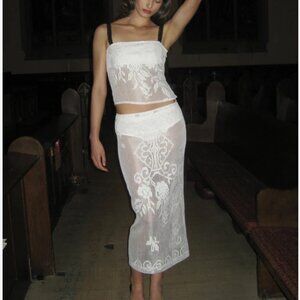 With Jéan - NWT - Saint Midi Skirt | White S